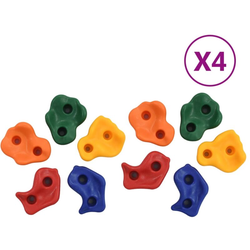 foto del prodotto prese per arrampicata 40 pz in pe multicolore vidaxl