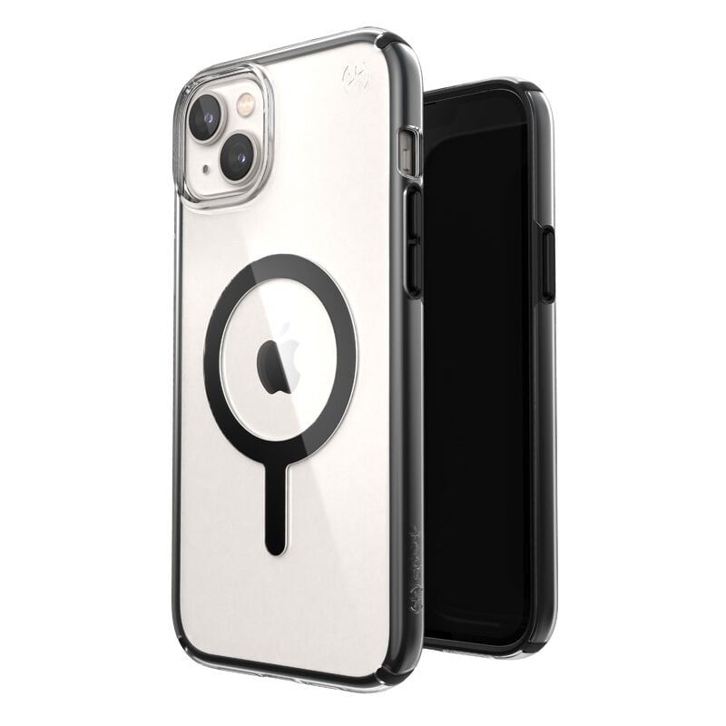 foto del prodotto presidio perfect clear mit impact geometry magsafe iphone 15 plus 14 plus h lle mit microban beschichtung klar schwarz speck