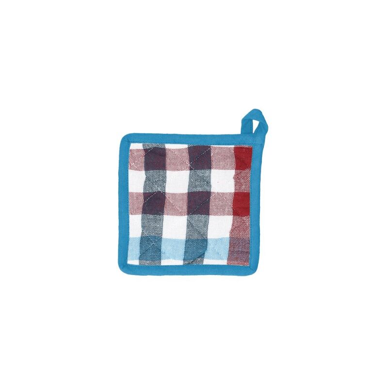 foto del prodotto presina cm 15x15 fragole cotone azzurro