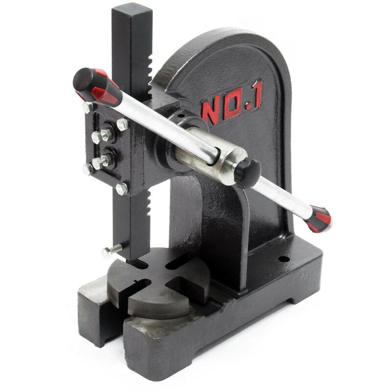 foto del prodotto pressa manuale a leva a cremagliera attrezzo da officina in ghisa 1000 kg 160000575