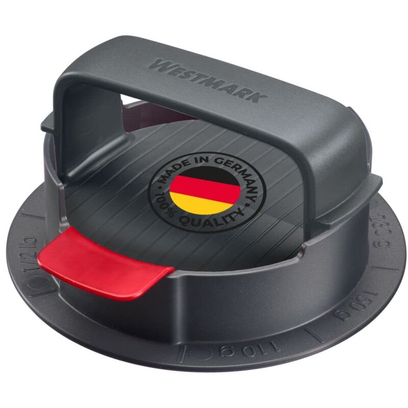 foto del prodotto pressa per hamburger vario plus robusta pressa per hamburger, dimensioni individuali regolabili, applicazione pulita, anche per hamburger vegani