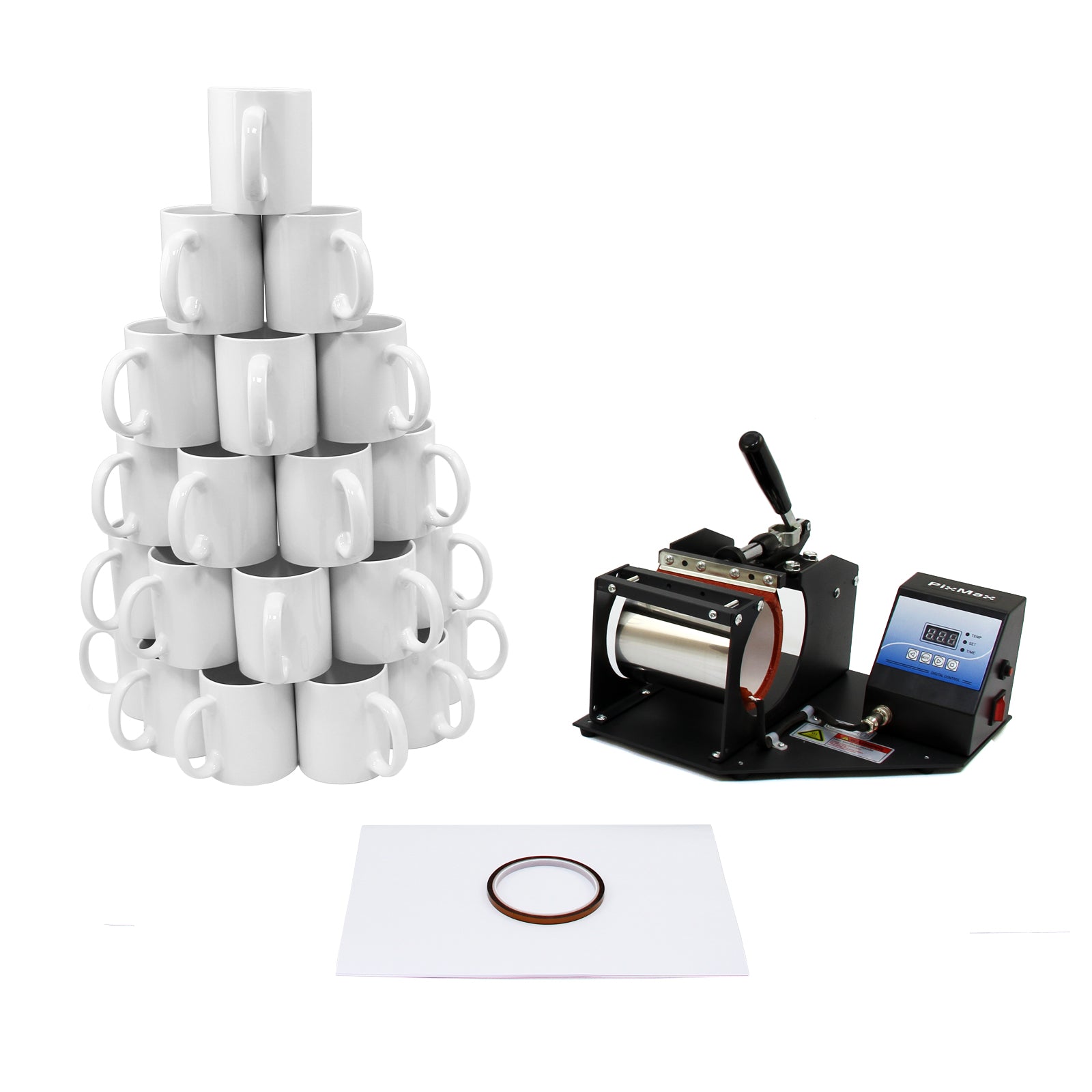 foto del prodotto pressa per tazze per stampa sublimazione, 72 tazze amp morsetto per tazze da 325ml