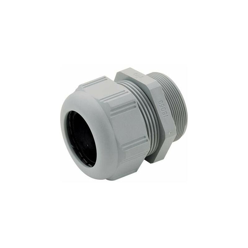foto del prodotto pressacavo psp in poliammide a serraggio meccanico con chiusura antivibrazione, completo di guarnizione interna colore grigio ral7001 filetto m20
