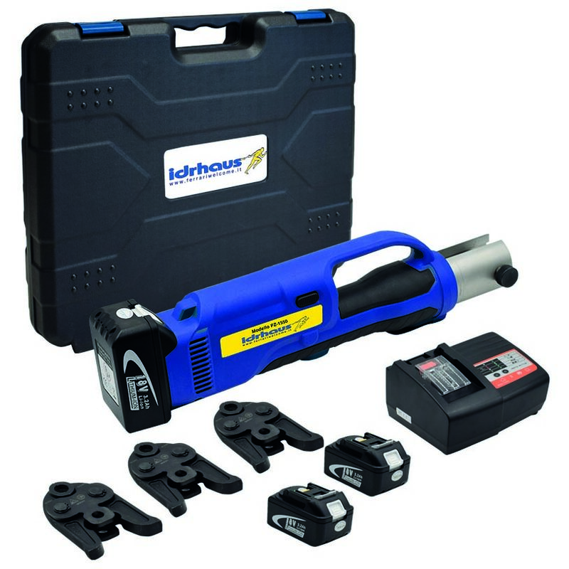foto del prodotto pressatrice a batteria pz 1550 pressatrice bat. pz 1550 con ganasce profilo th 16 20 26
