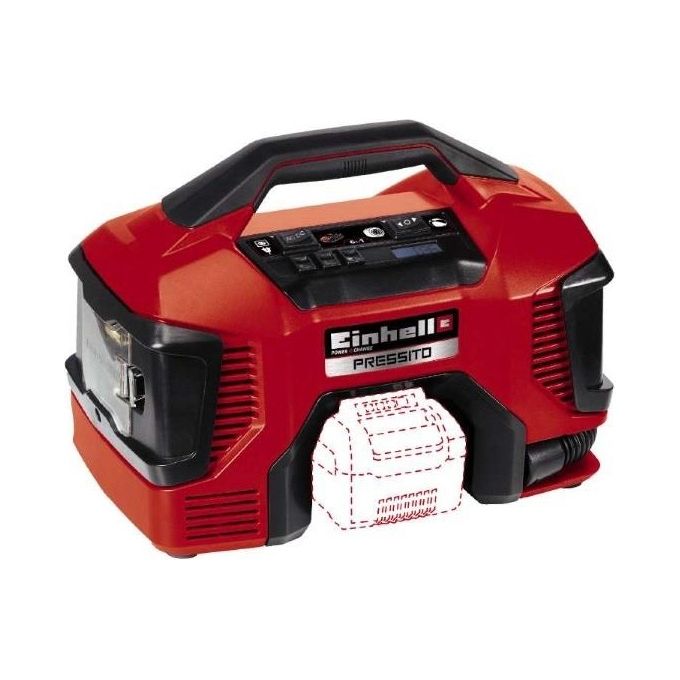 foto del prodotto pressito compressore ibrido corrente 90 w senza batterie einhell