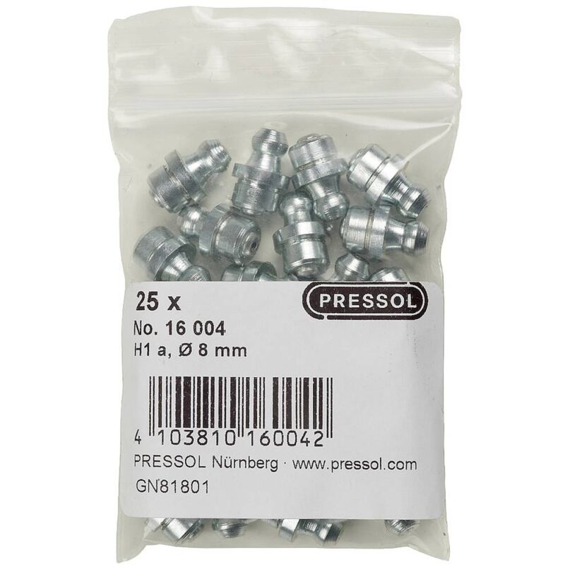 foto del prodotto pressol ingrassatore conico h1 a dritto, 8 mm v. 25 pz.