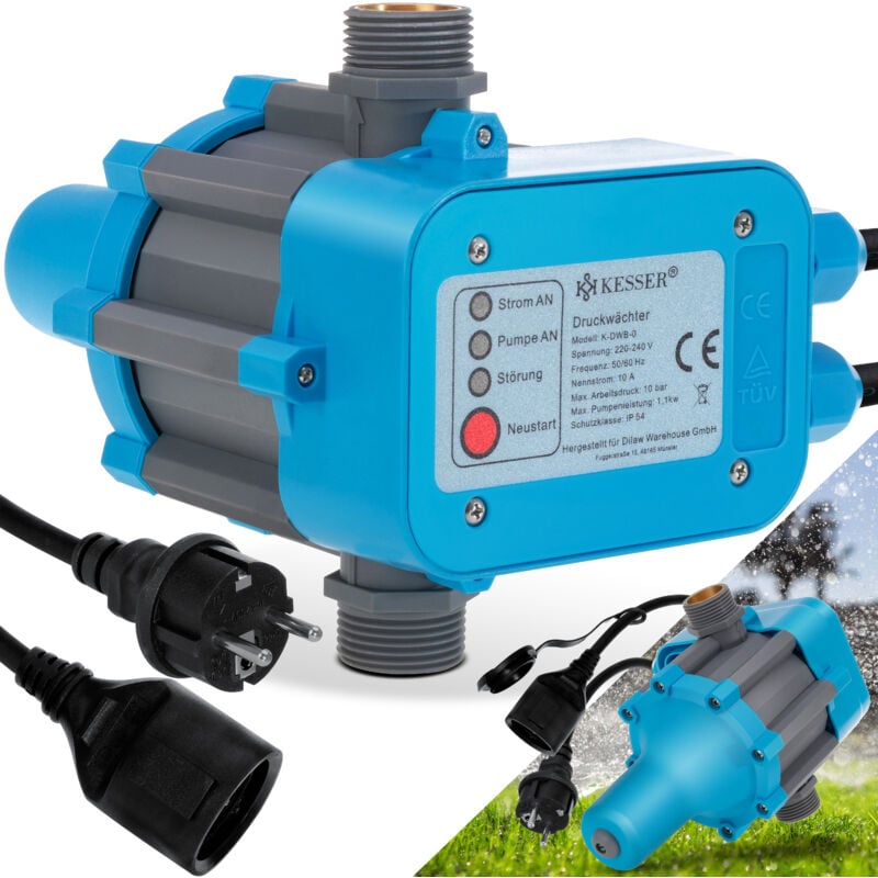 foto del prodotto pressostato pressostato controllo pompa irrigazione giardino con cavo blu kesser