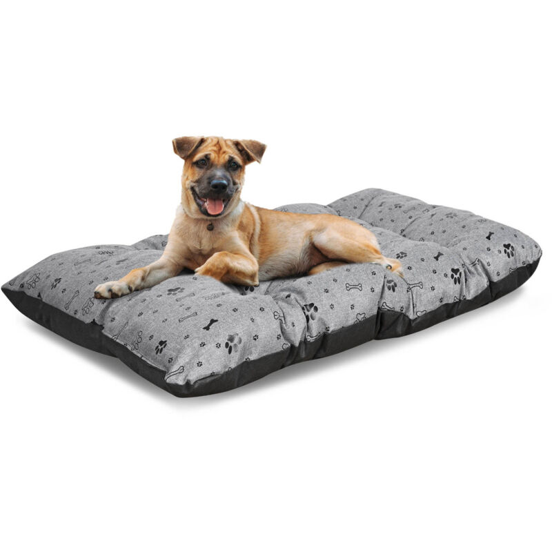 foto del prodotto prestige cuccia per cani cuscino 100x70 cm impermeabile osso nero