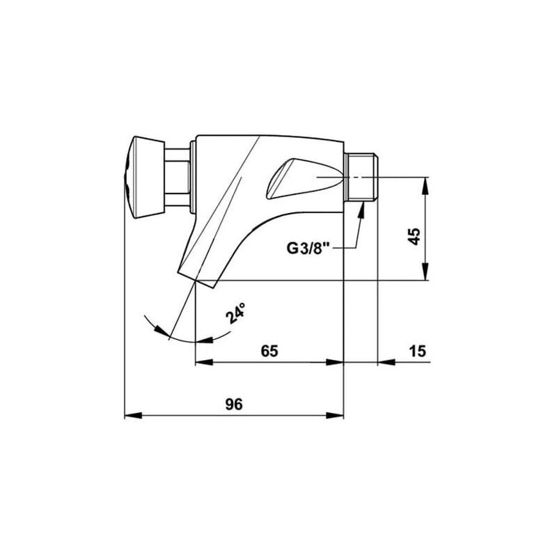 foto del prodotto presto rubinetto per lavabo a parete 504 12x17 acqua calda
