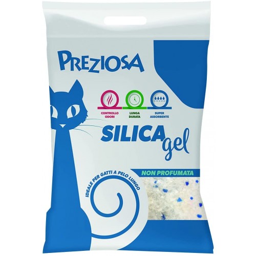 foto del prodotto preziosa gatto lettiera igienica silica gel non profumata 4 kg