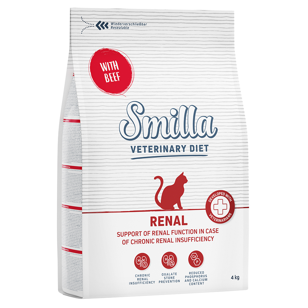 foto del prodotto prezzo speciale 4 kg smilla veterinary diet crocchette per gatti renal manzo 