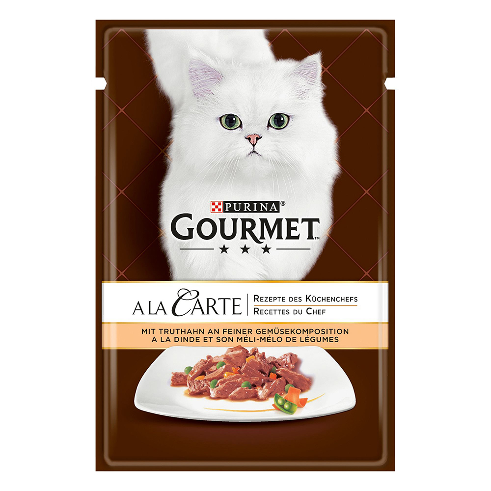 foto del prodotto prezzo speciale! purina&nbsp;gourmet cibo umido per gatti - 26 x 85 g tacchino con melange di verdure