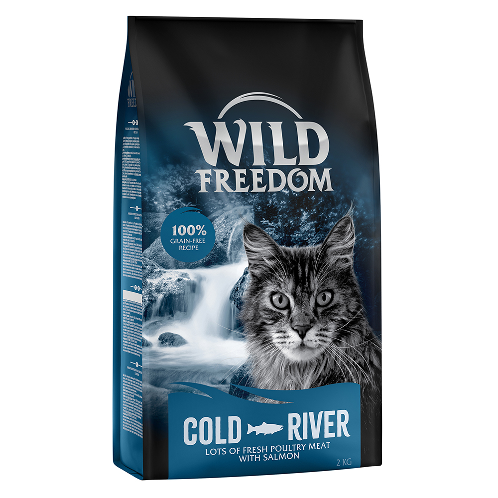 foto del prodotto prezzo speciale wild freedom 2 kg crocchette senza cereali per gatti adult cold river salmone