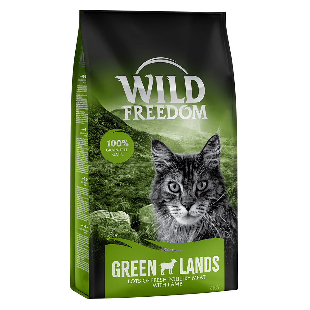 foto del prodotto prezzo speciale wild freedom 2 kg crocchette senza cereali per gatti adult green lands agnello