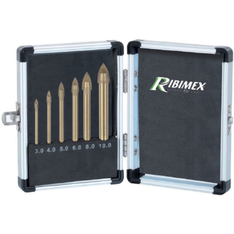 foto del prodotto prfevcx6 vb set 6 punte per trapano ad alette per vetro ceramica porcellana in box ribimex