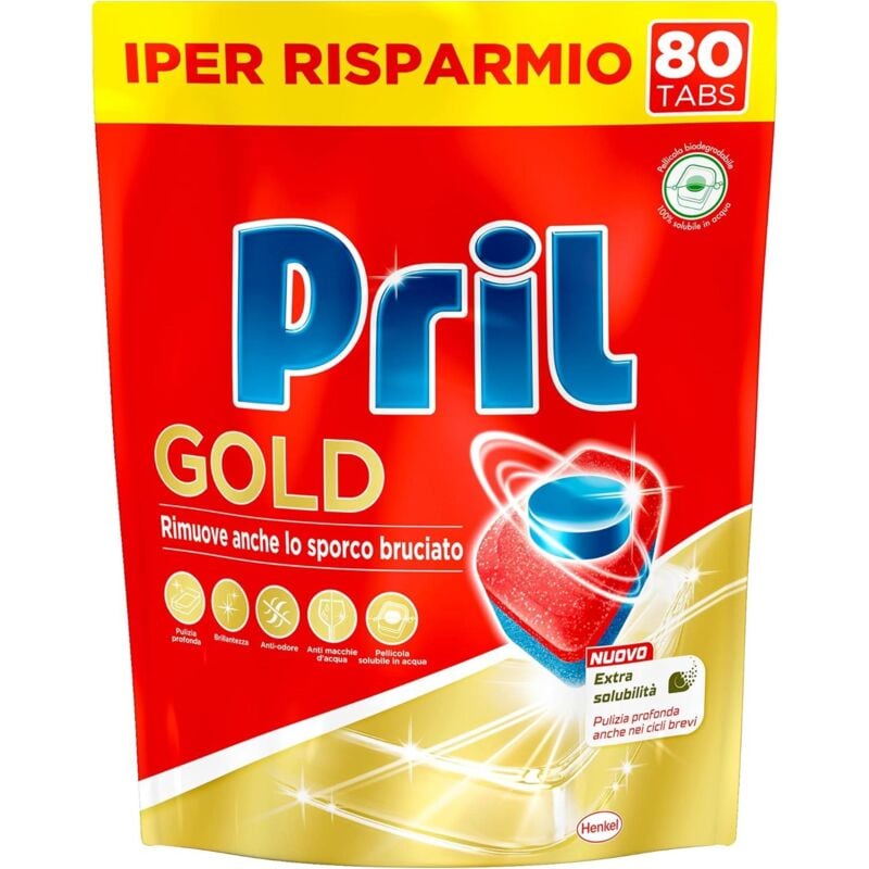 foto del prodotto pril tabs maxi pack 80 pz new gold