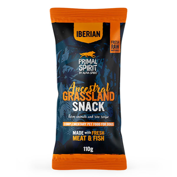 foto del prodotto primal spirit by alpha spirit snack per cani 110 gr ancestral grassland 1 ordine scegli lo sconto bzr5 bzr20 200 punti fedelt 