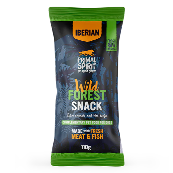 foto del prodotto primal spirit by alpha spirit snack per cani 110 gr wild forest 1 ordine scegli lo sconto bzr5 bzr20 200 punti fedelt 