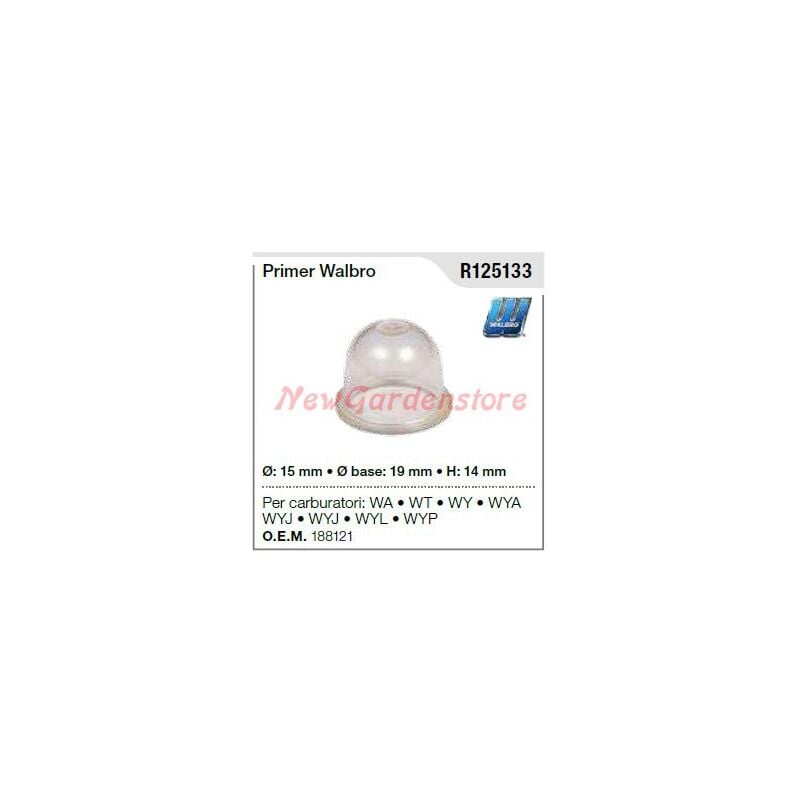 foto del prodotto primer walbro originale carburatore wa wt wy decespugliatore motosega r125133