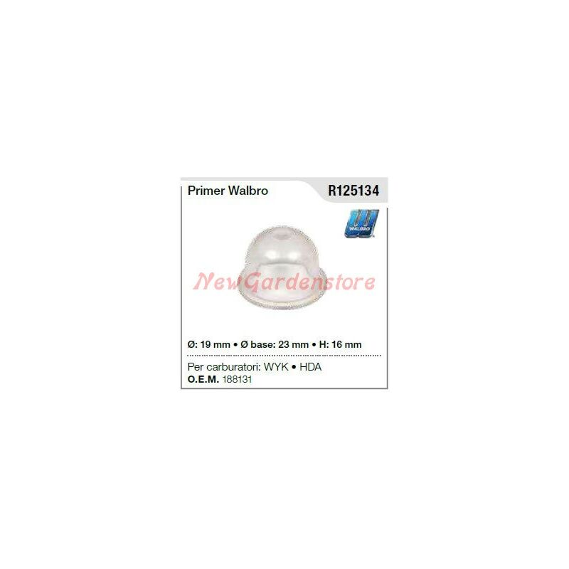 foto del prodotto primer walbro originale carburatore wyk hda decespugliatore tagliasiepe r125134