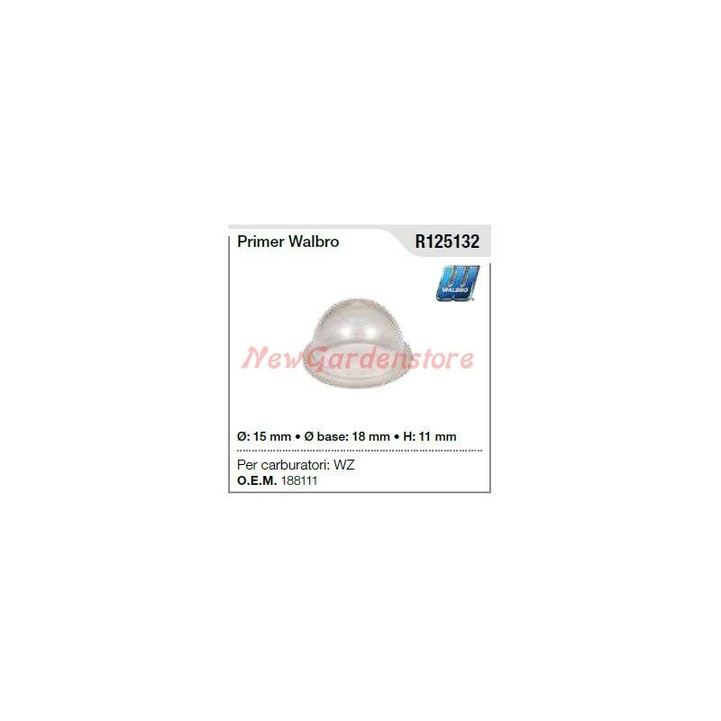 foto del prodotto primer walbro originale carburatore wz decespugliatore motosega r125132