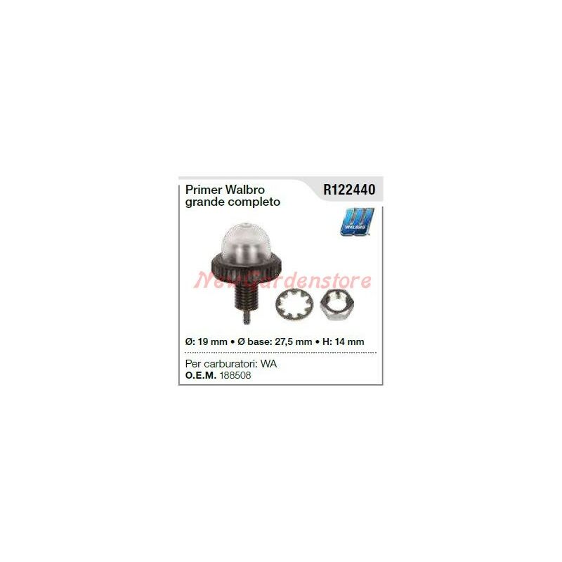 immagine 0 del prodotto primer walbro per carburatore wa tagliaerba rasaerba tosaerba r122440