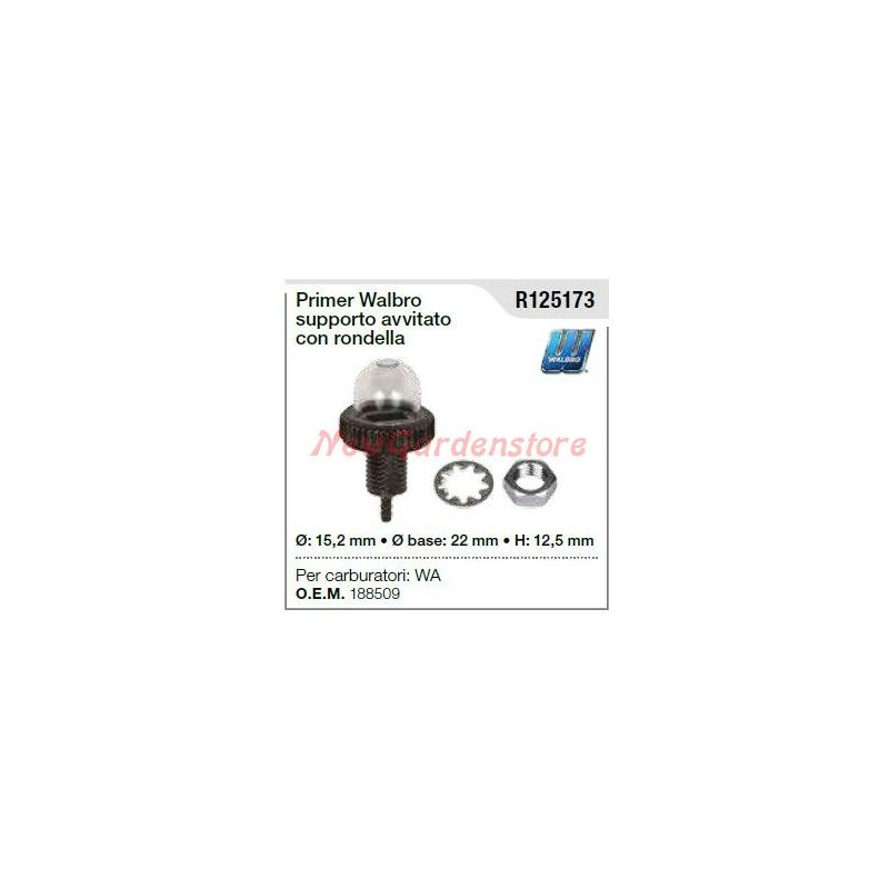 immagine 0 del prodotto primer walbro per carburatore wa tagliaerba rasaerba tosaerba r125173