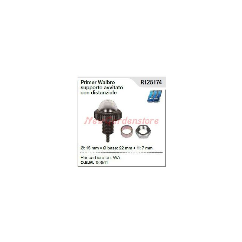 foto del prodotto primer walbro per carburatore wa tagliaerba rasaerba tosaerba r125174