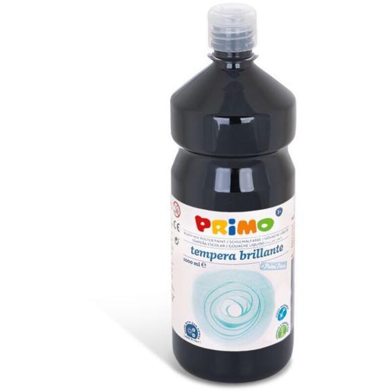 foto del prodotto primo - tempera primi passi colore neroprimario superlavabile pronto per l'uso 1000ml