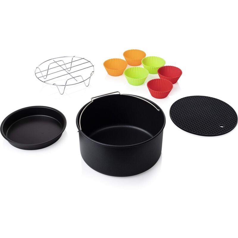 foto del prodotto princess 182011 set aerofryer 3.2 l set di 10 accessori per friggitrice ad aria calda, nero