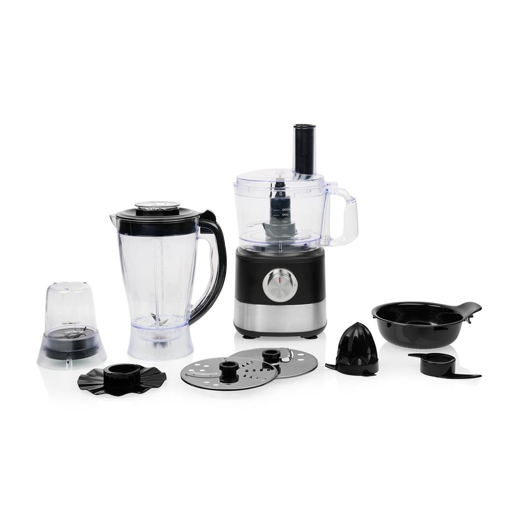 foto del prodotto princess 221054 robot da cucina 1000 w 1,2 l antracite, acciaio inox, trasparente