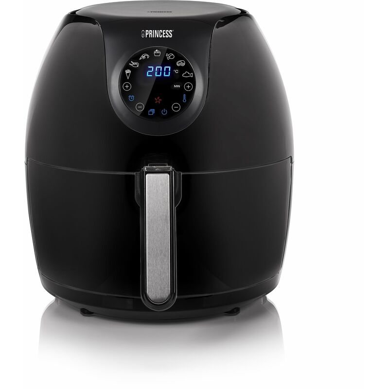 foto del prodotto princess aerofryer digitale family 5.2 litri 1700 w controllo digitale con 7 programmi teglia per torte inclusa senza bpa nero 182050