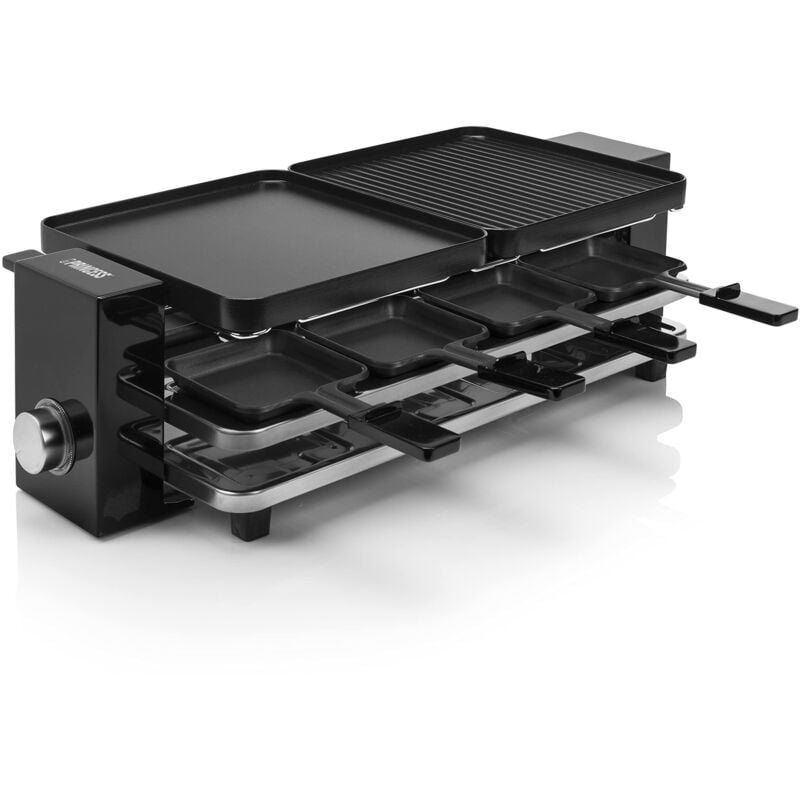 foto del prodotto princess raclette per 8 persone piano black, 1200 w, plastica alluminio, nero