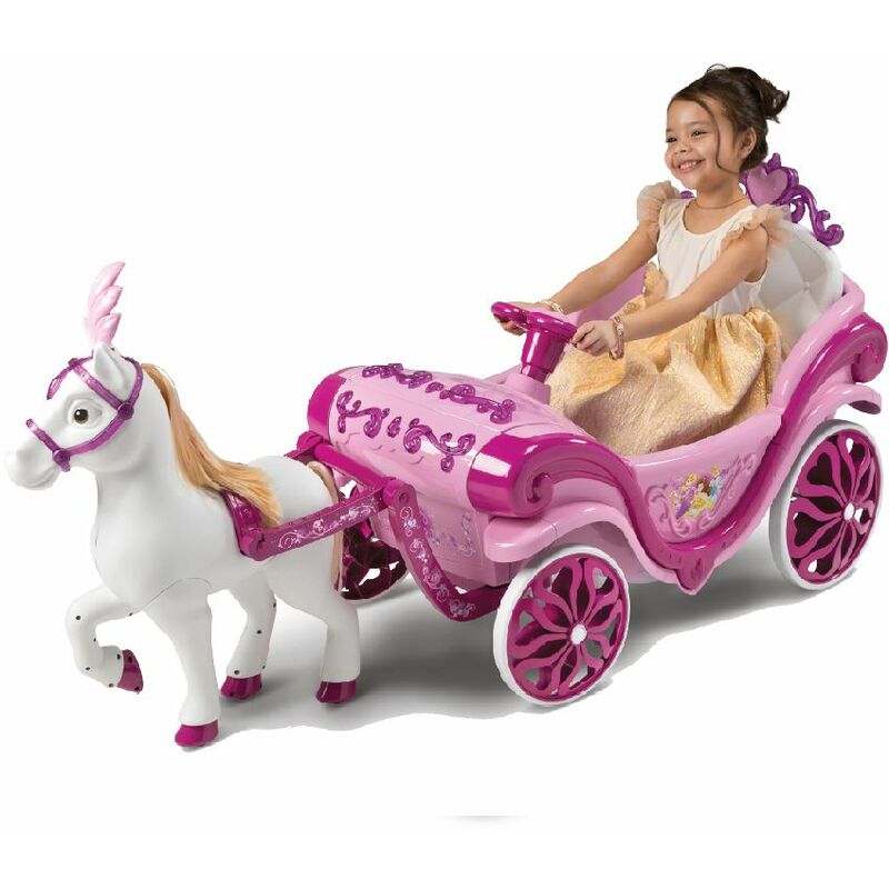 foto del prodotto principesse disney carrozza macchinina elettrica con cavallo