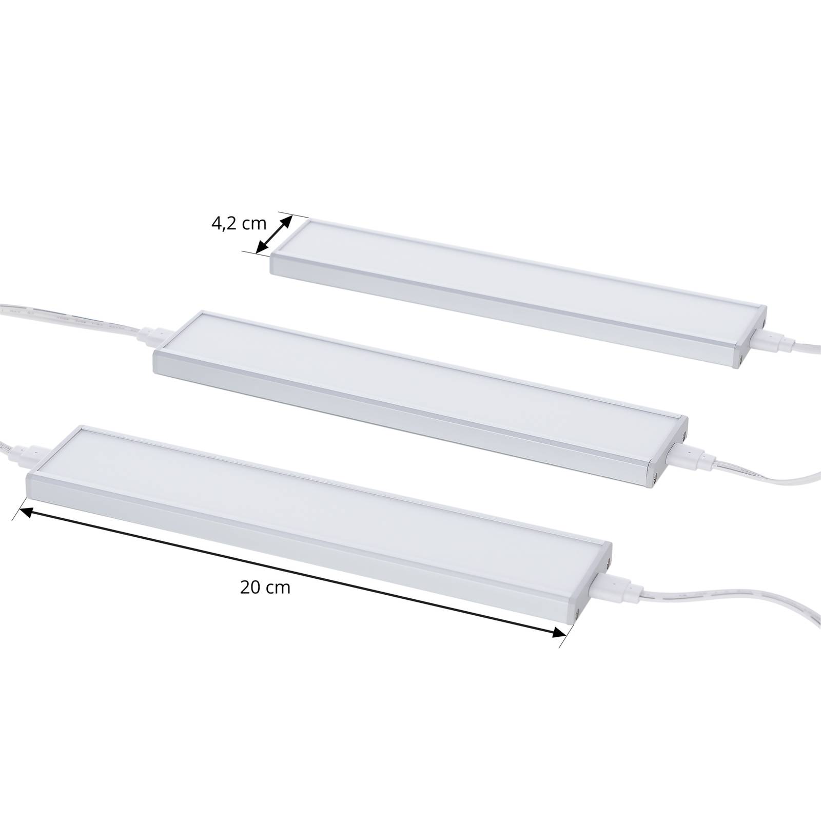 foto del prodotto prios ashtonis lampada led per mobili, set di 3, 20 cm