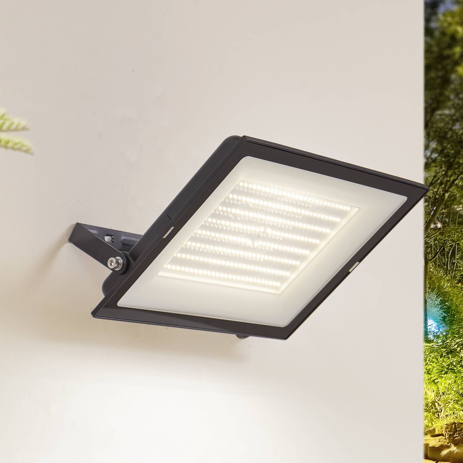 foto del prodotto prios faretto da esterno a led maikel, 200 w, 16000 lm, metallo