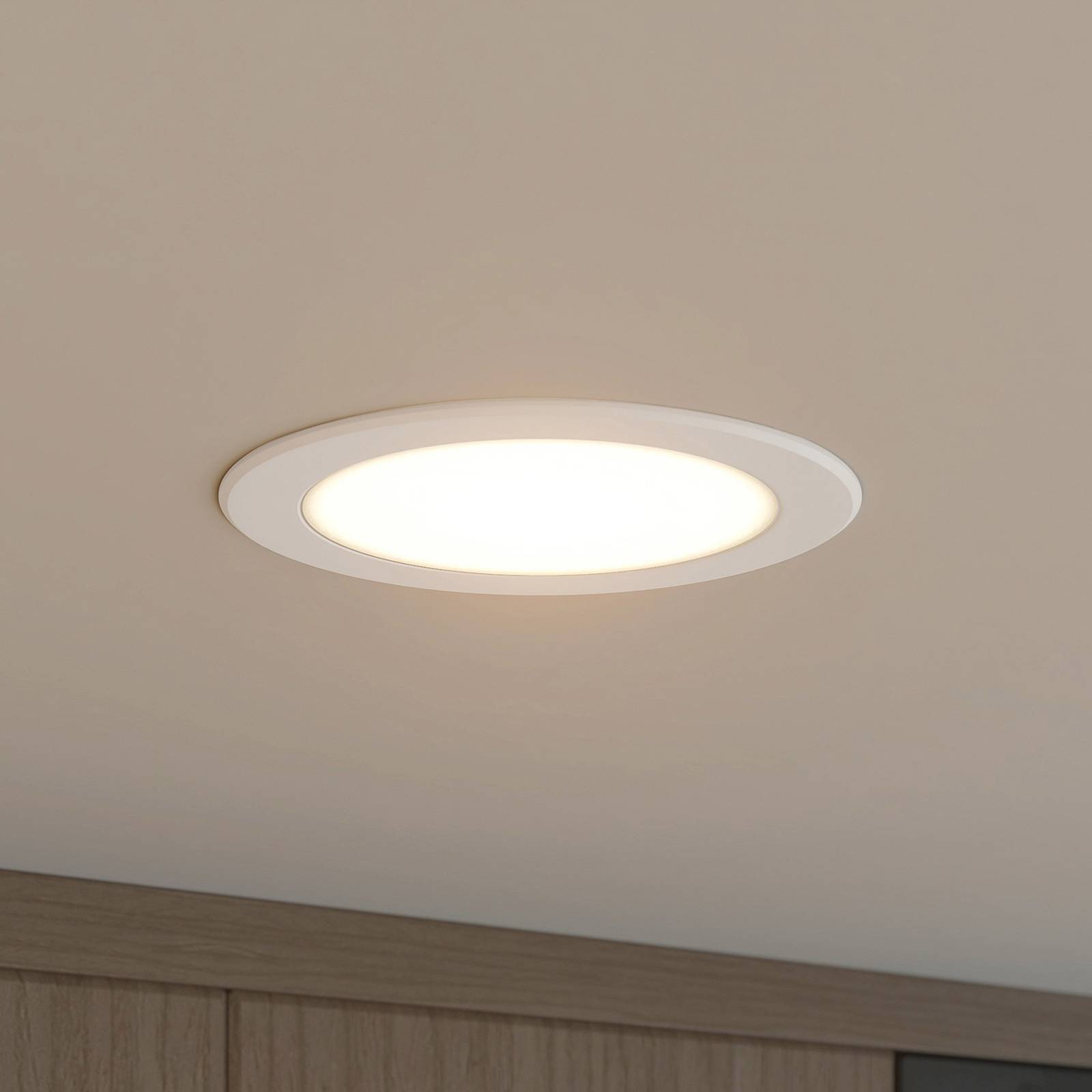 foto del prodotto prios faretto led da incasso rida, bianco. 15 cm, cct, ip44