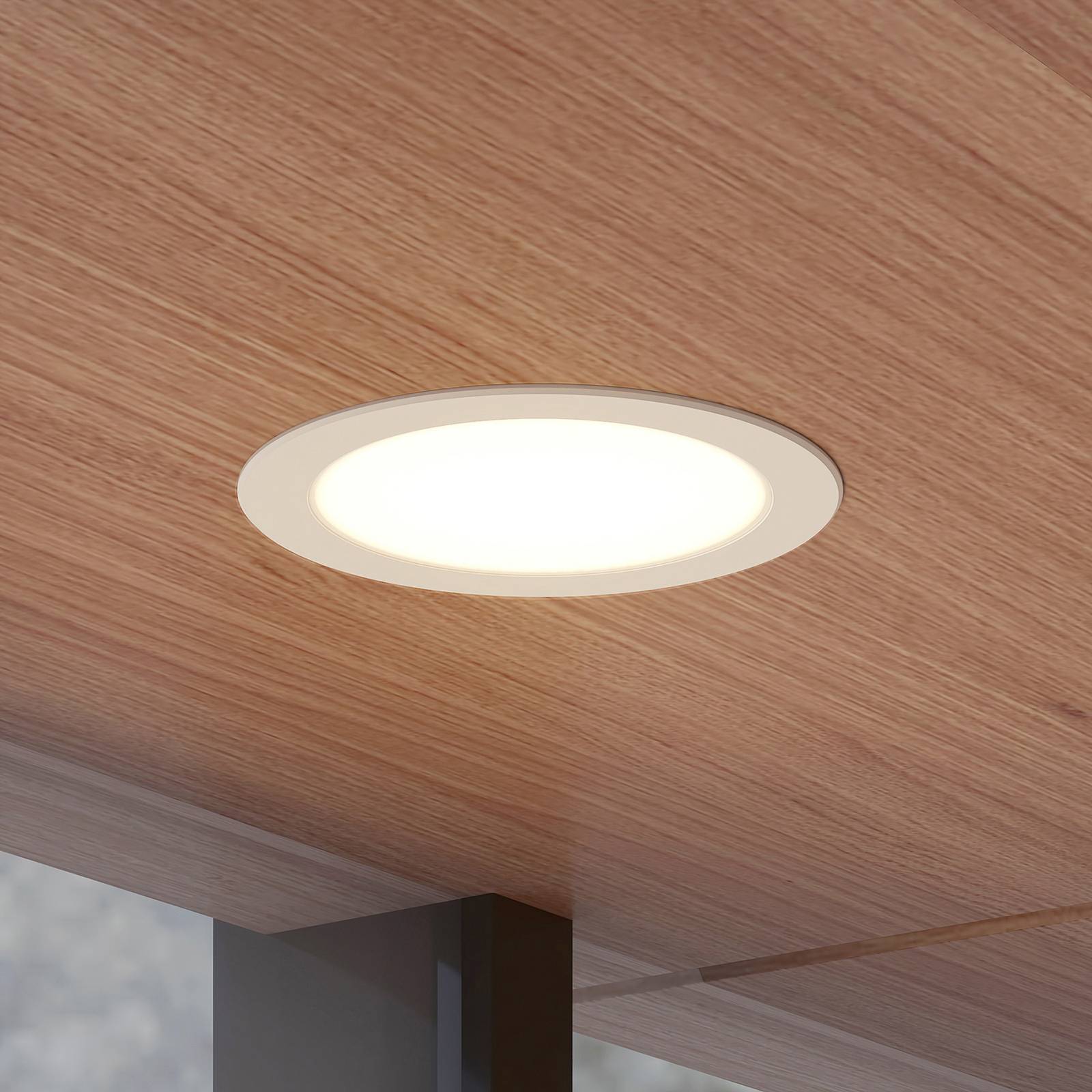 foto del prodotto prios faretto led da incasso rida, bianco. 23 cm, 30w, cct, ip44