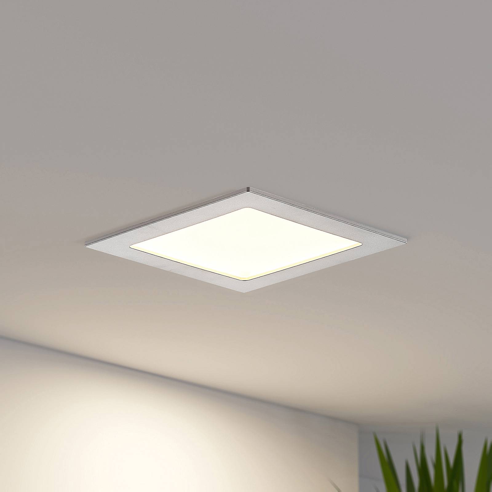 foto del prodotto prios lampada a incasso a led helina, argento, 16,5 cm, dimmerabile