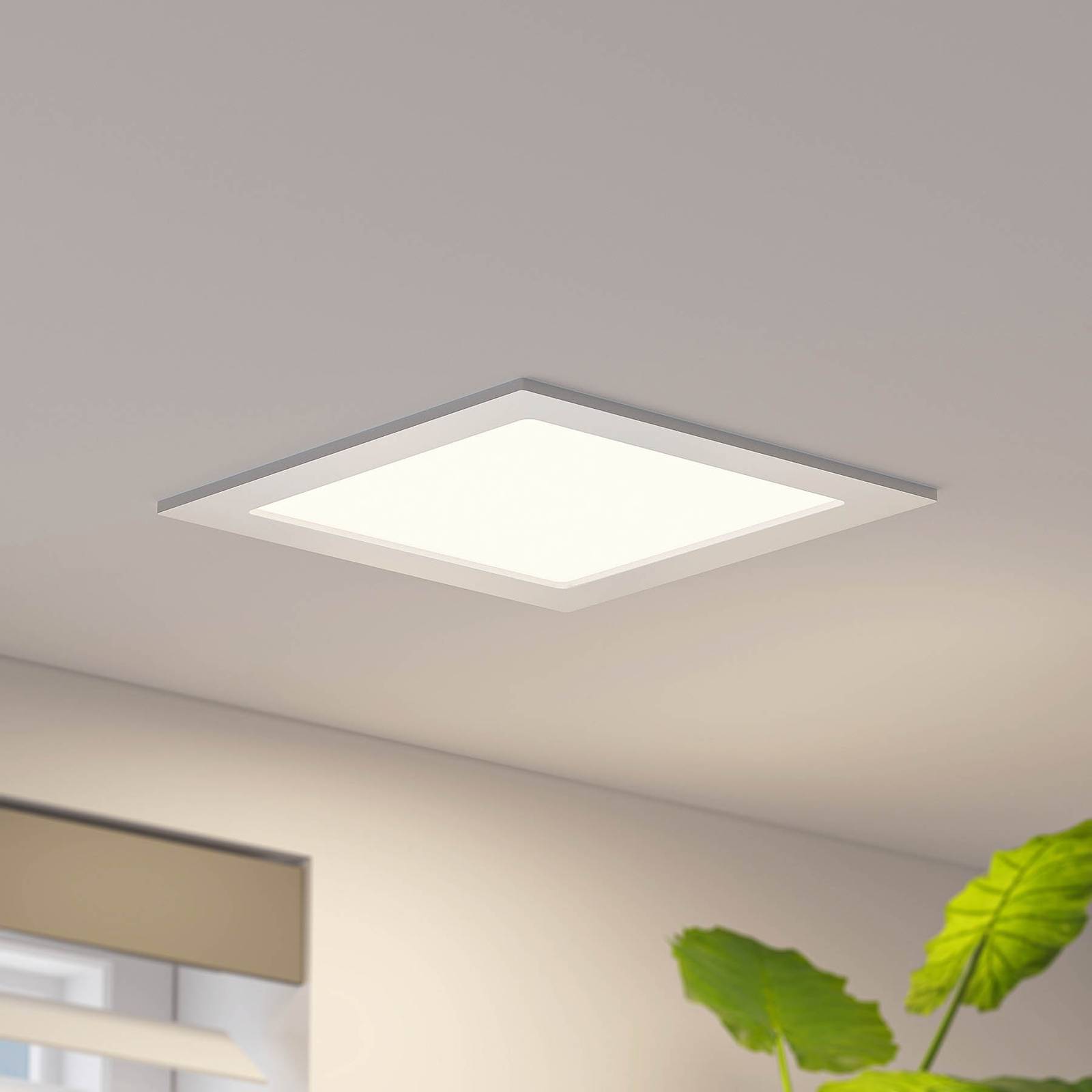 foto del prodotto prios lampada a incasso led helina, argento, 22 cm, 18 w, dimmerabile