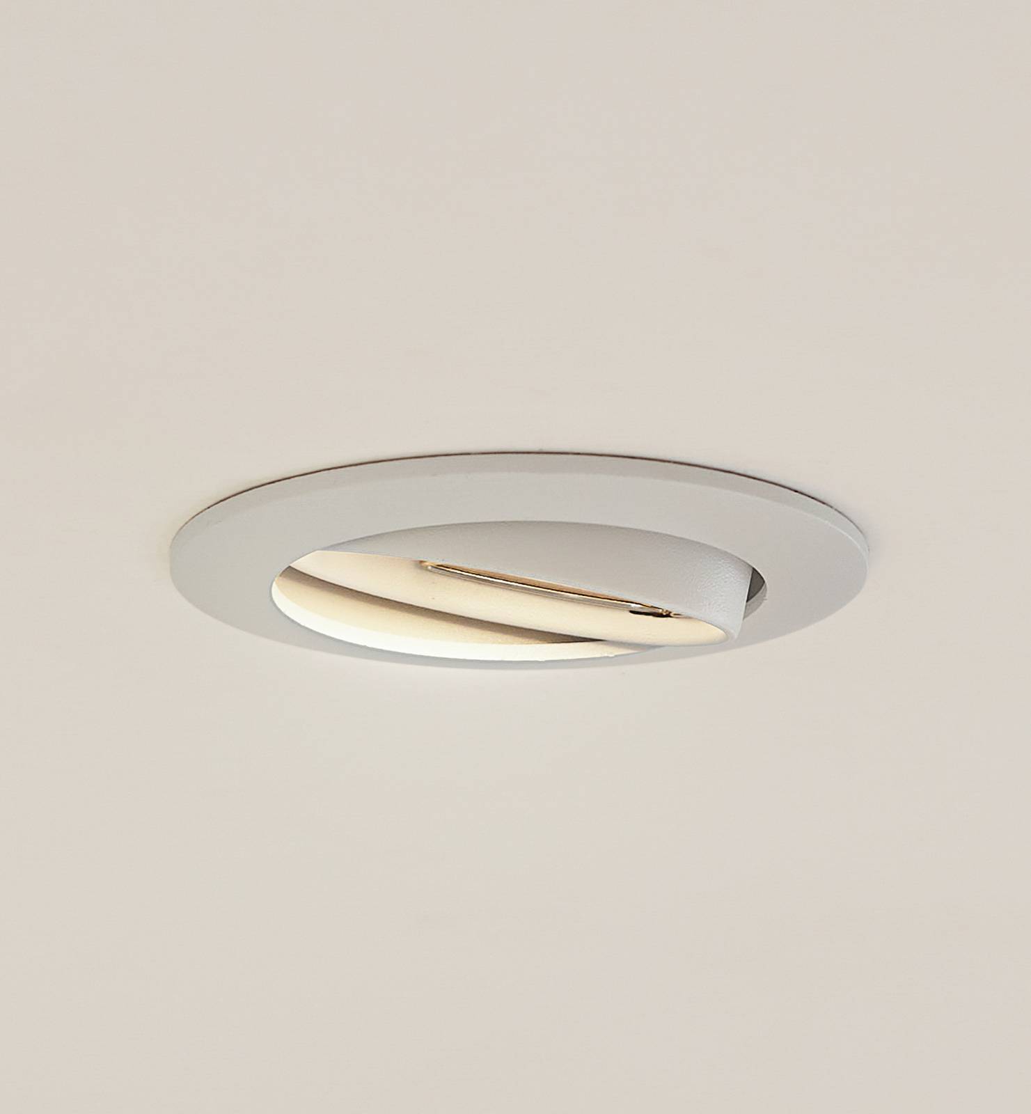 foto del prodotto prios plafoniera a incasso fibur, bianco, alluminio, 8,2 cm