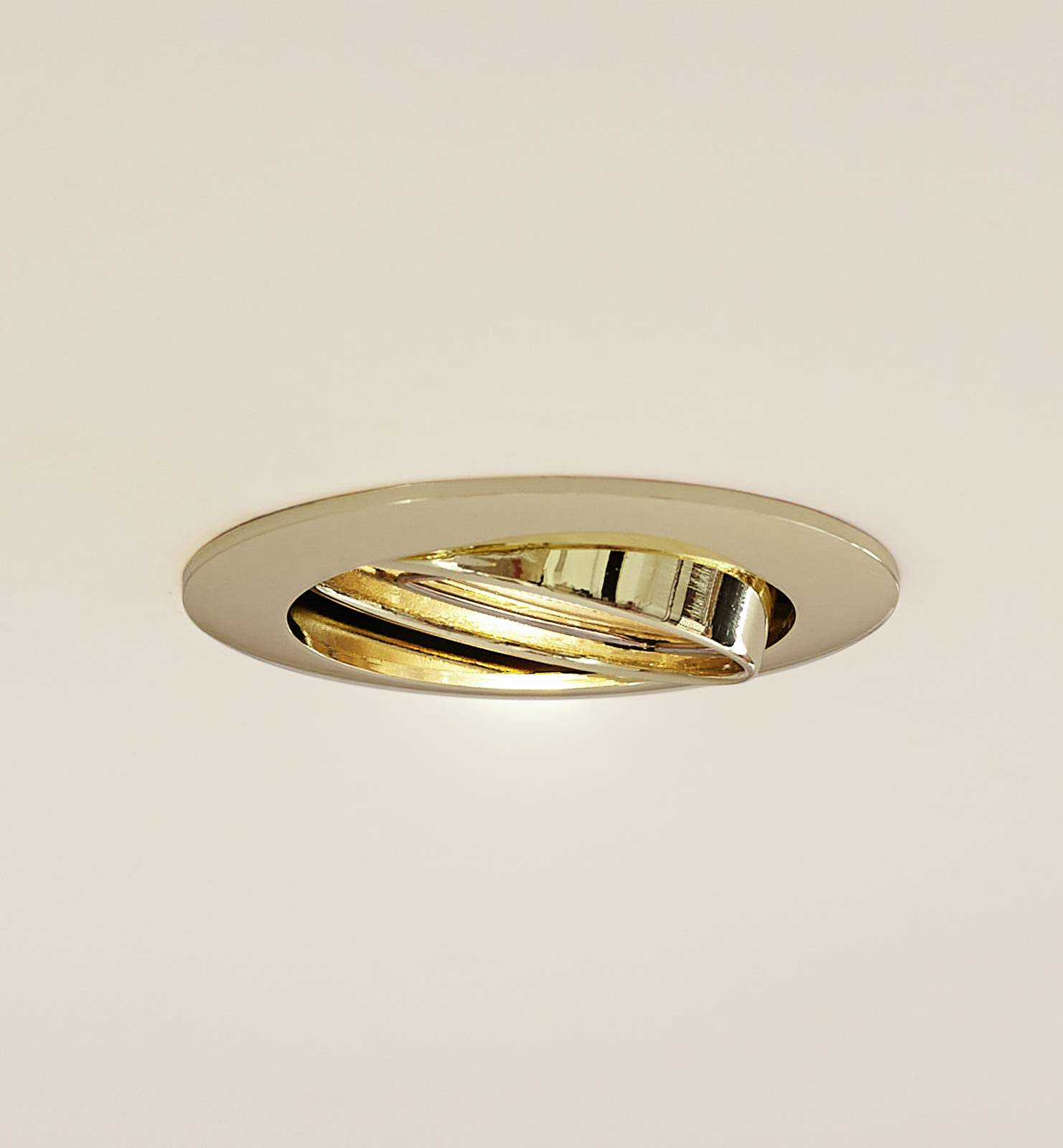 foto del prodotto prios plafoniera a incasso fibur, oro, alluminio, 8,2 cm
