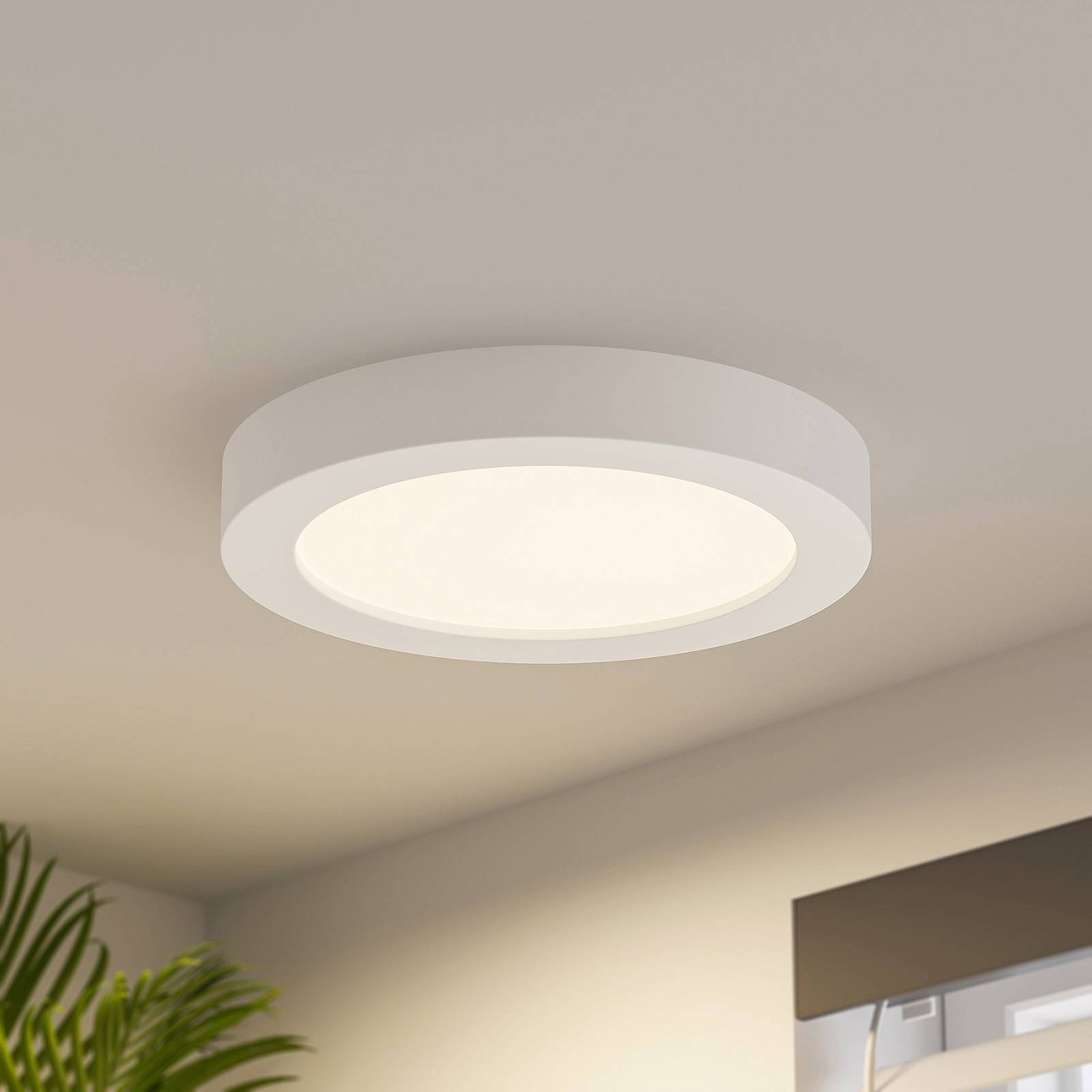 foto del prodotto prios plafoniera led edwina, bianco, 25 cm, cct, ip44