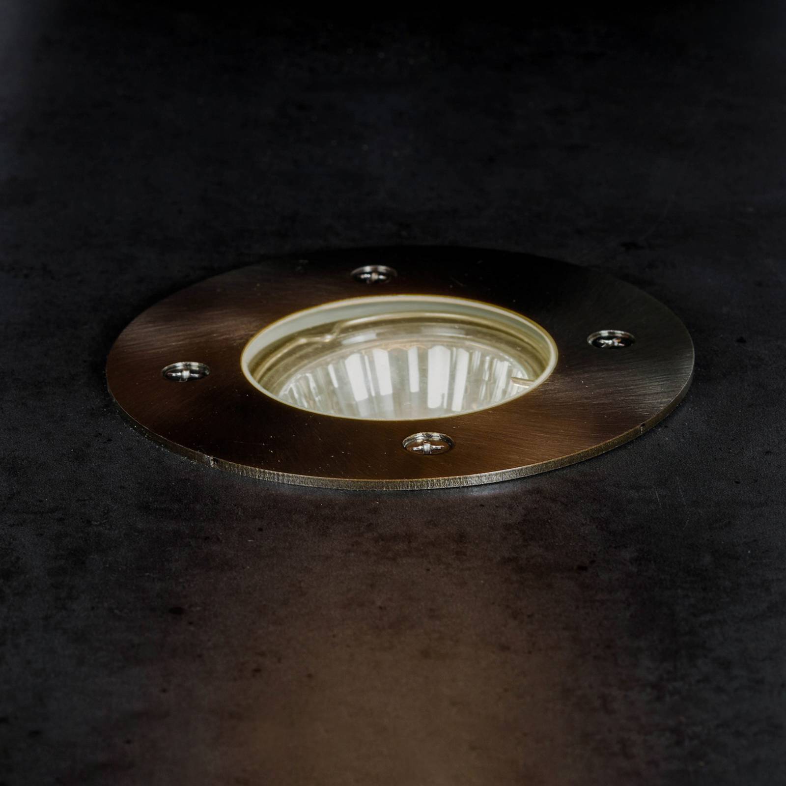 foto del prodotto prios riya lampada da incasso a pavimento, rotonda, acciaio inox