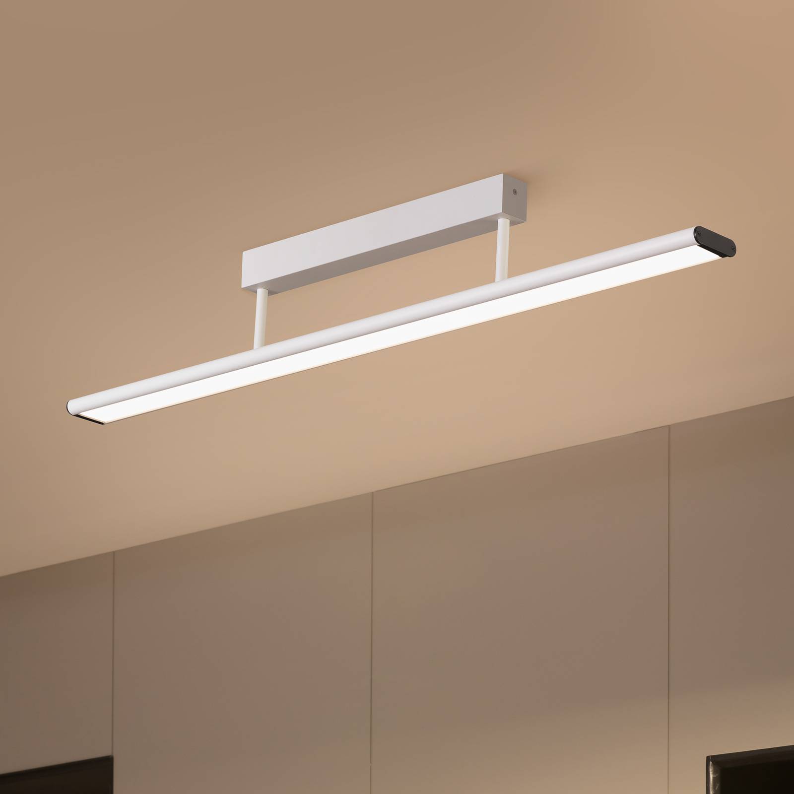 foto del prodotto prios yuela plafoniera led, dali, 100 cm, argento