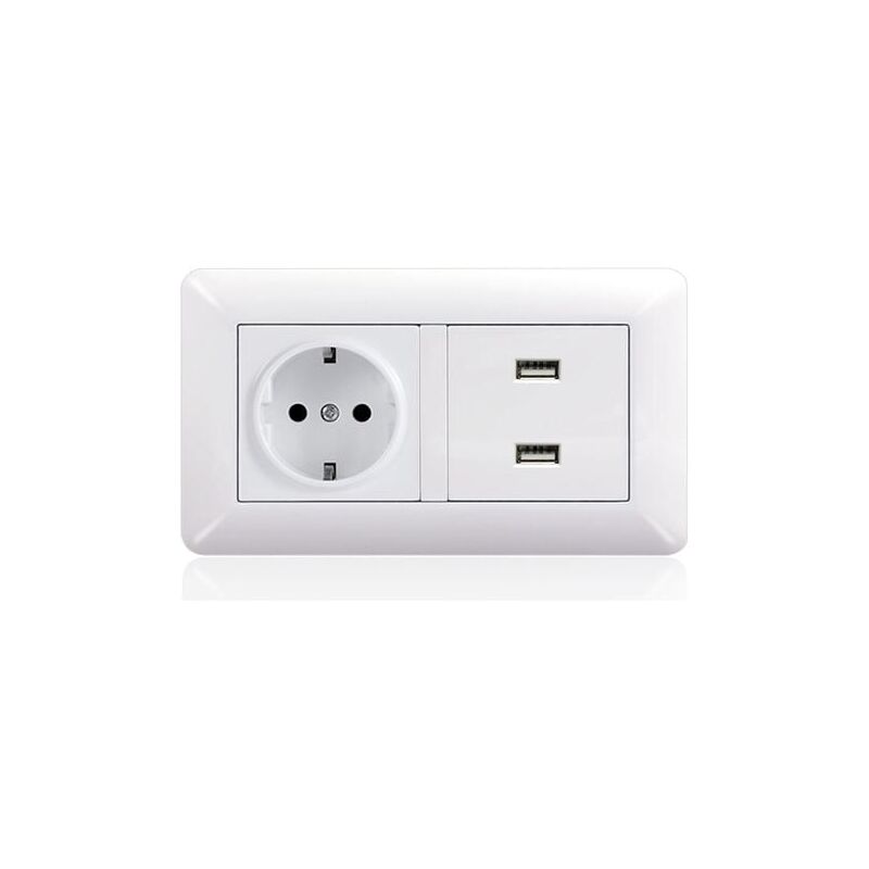 foto del prodotto prise usb secteur multiple, chargeur usb multiprises avec 1 sortie ac, 3 ports usb, prise murale electrique compatible avec iphone ipad, id al pour