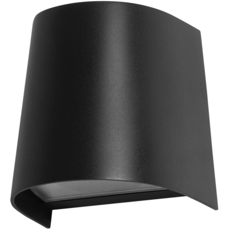 foto del prodotto prisma aplique de pared exterior gu10 luz hacia abajo para jard n y terraza ip65 de color negro