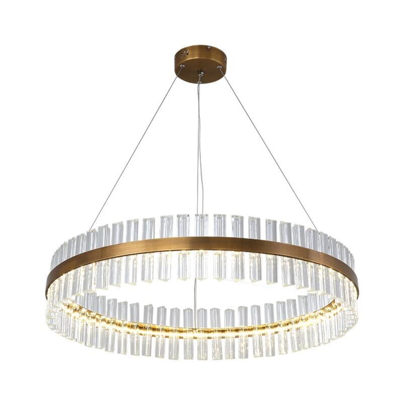 foto del prodotto prismi in cristallo luxemburg lampadario 800x50 mm, led 50w, ottone