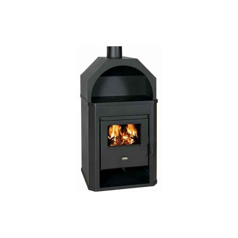 foto del prodotto prity - stufa a legna camino riscaldamento stufa d 15 kw - black