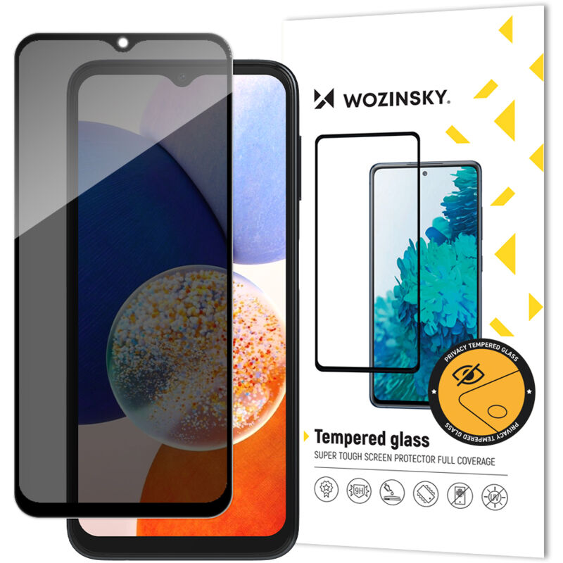 foto del prodotto privacy in vetro temperato per schermo samsung galaxy a14 a14 5g con filtro antispia